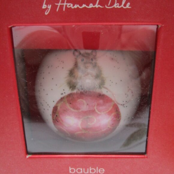 Royal Worcester Wrendale Designs By Hannah Dale Christmas Ornament Bauble Mouse - Picture 2 of 4